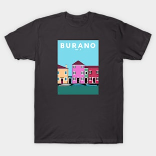 Burano, Italy Travel Poster T-Shirt